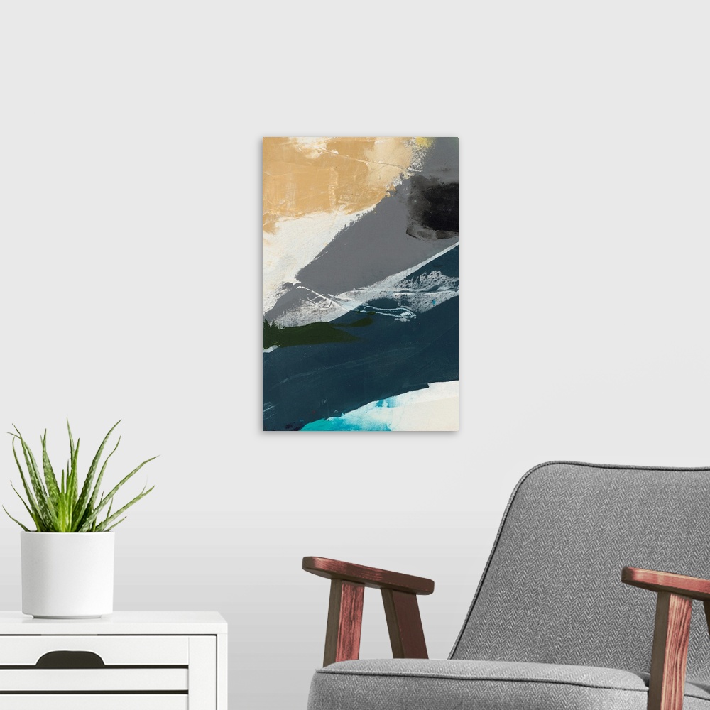 A modern room featuring Obscure Abstract IV