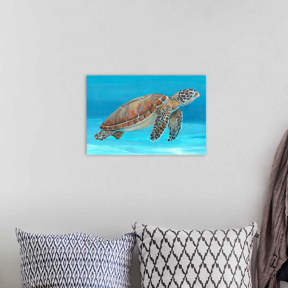 A bohemian room featuring Ocean Sea Turtle I