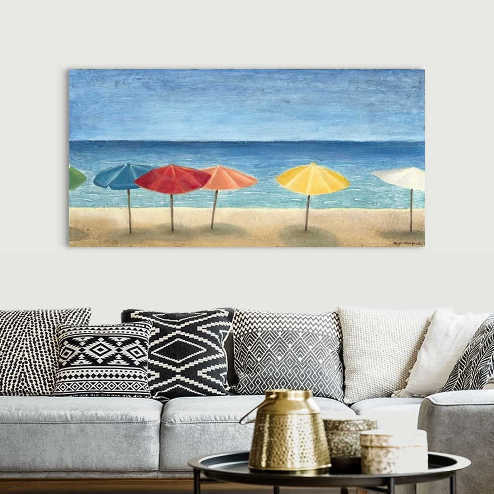 A bohemian room featuring Ocean Umbrellas II