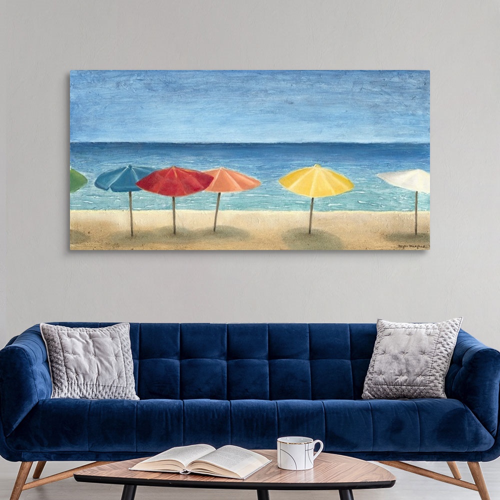 A modern room featuring Ocean Umbrellas II