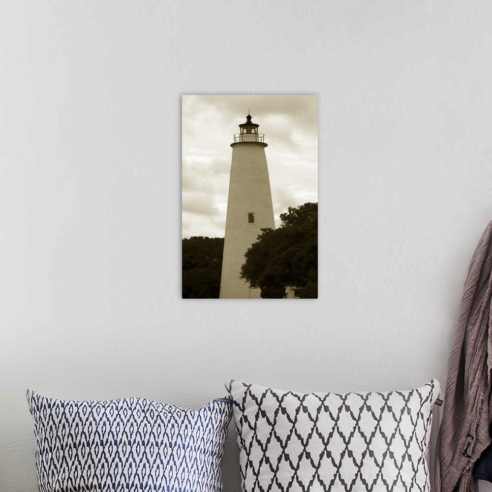 A bohemian room featuring Ocracoke Island Lighthouse