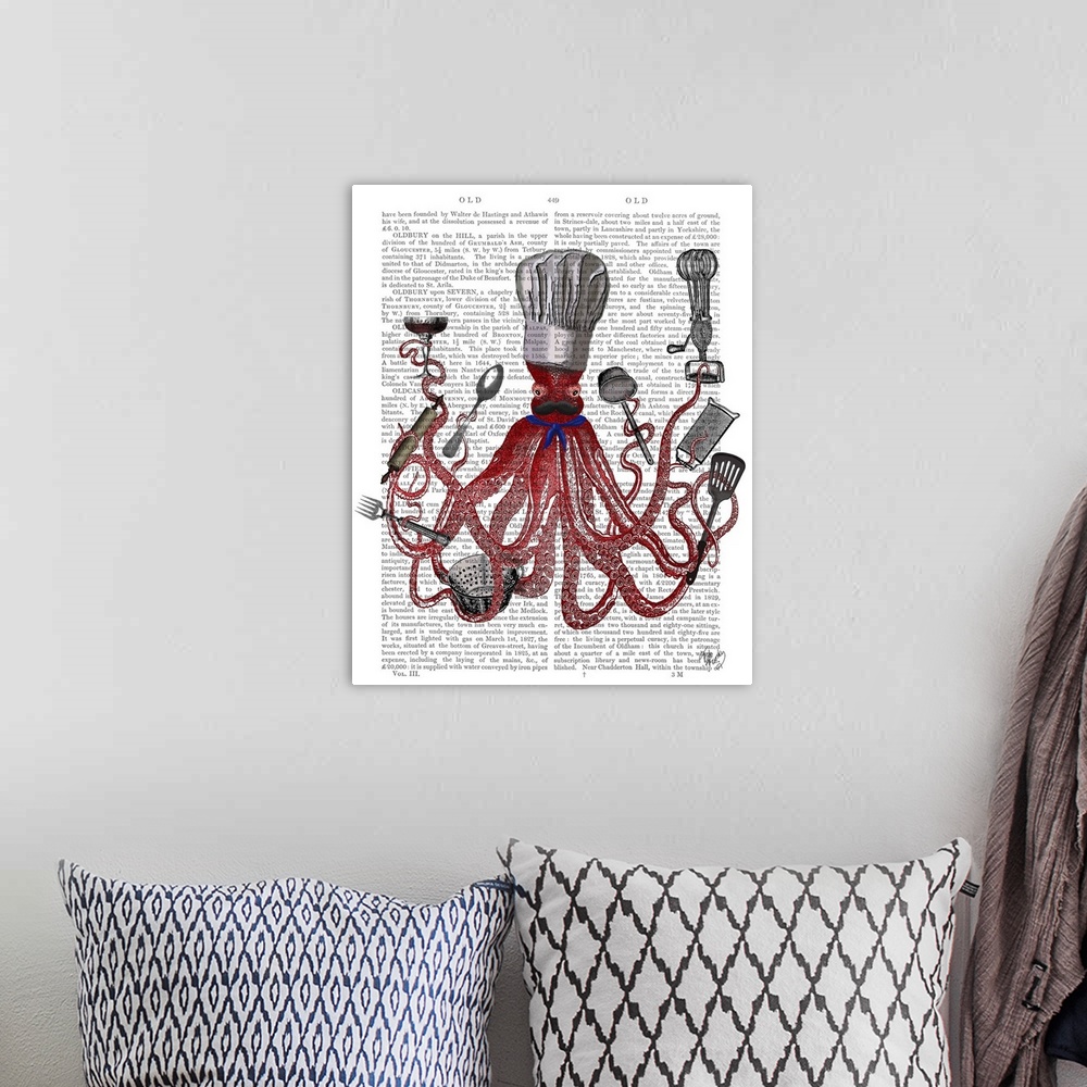 A bohemian room featuring Octopus Fabulous French Chef