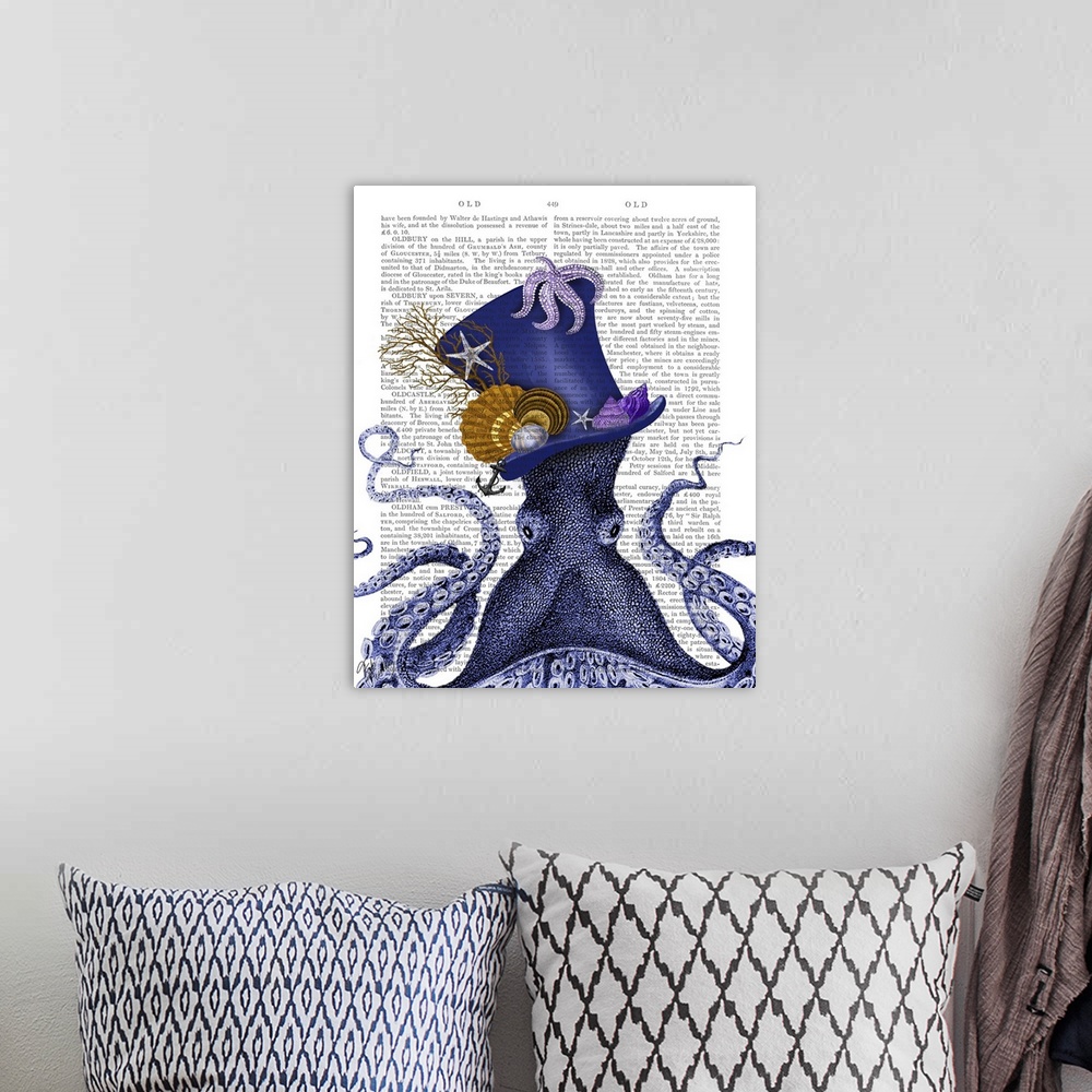 A bohemian room featuring Octopus Nautical Hat