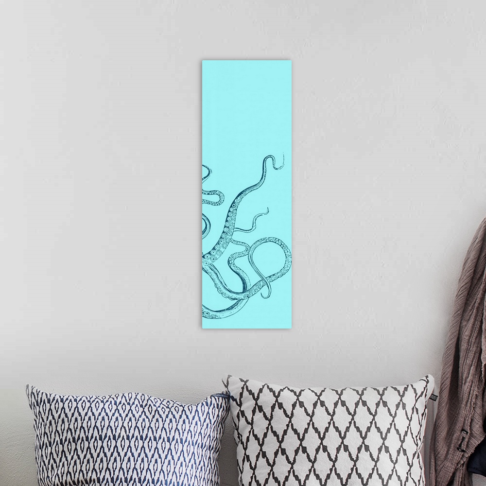 A bohemian room featuring Octopus Triptych III
