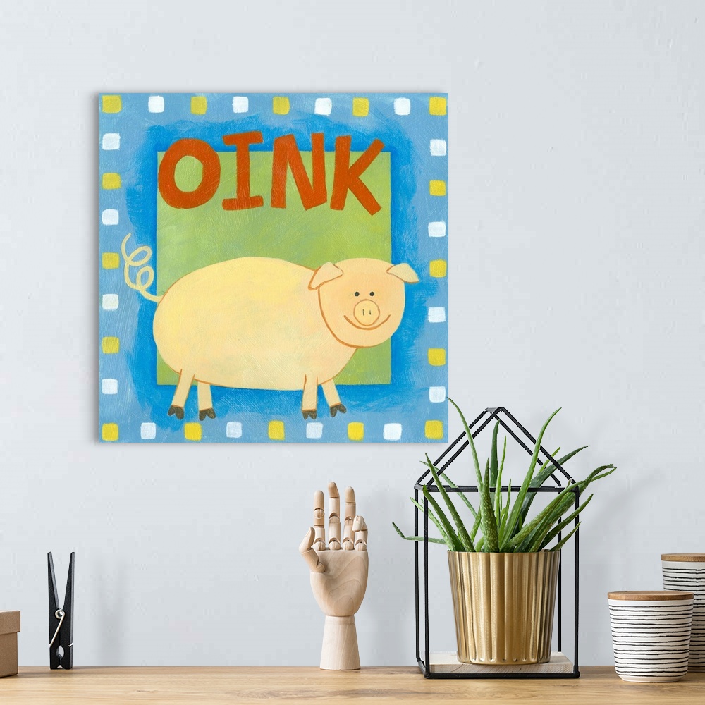 A bohemian room featuring Oink