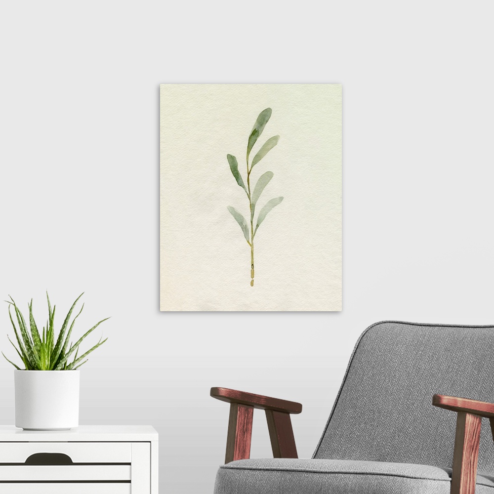 A modern room featuring Olive Leaves II
