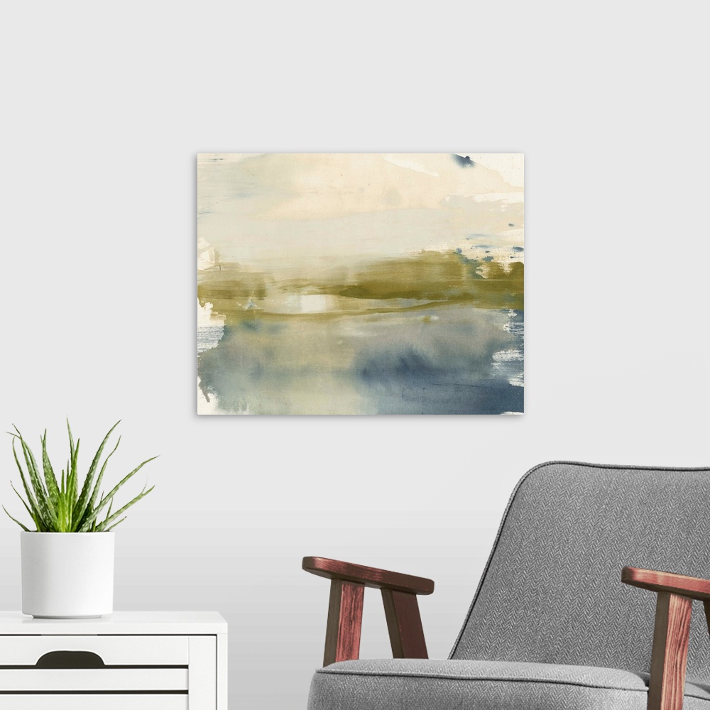 A modern room featuring Olive On The Horizon II