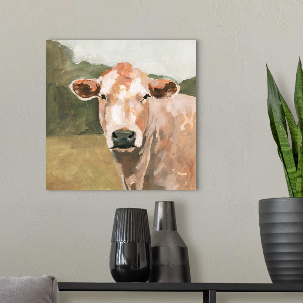 A modern room featuring On The Pasture II