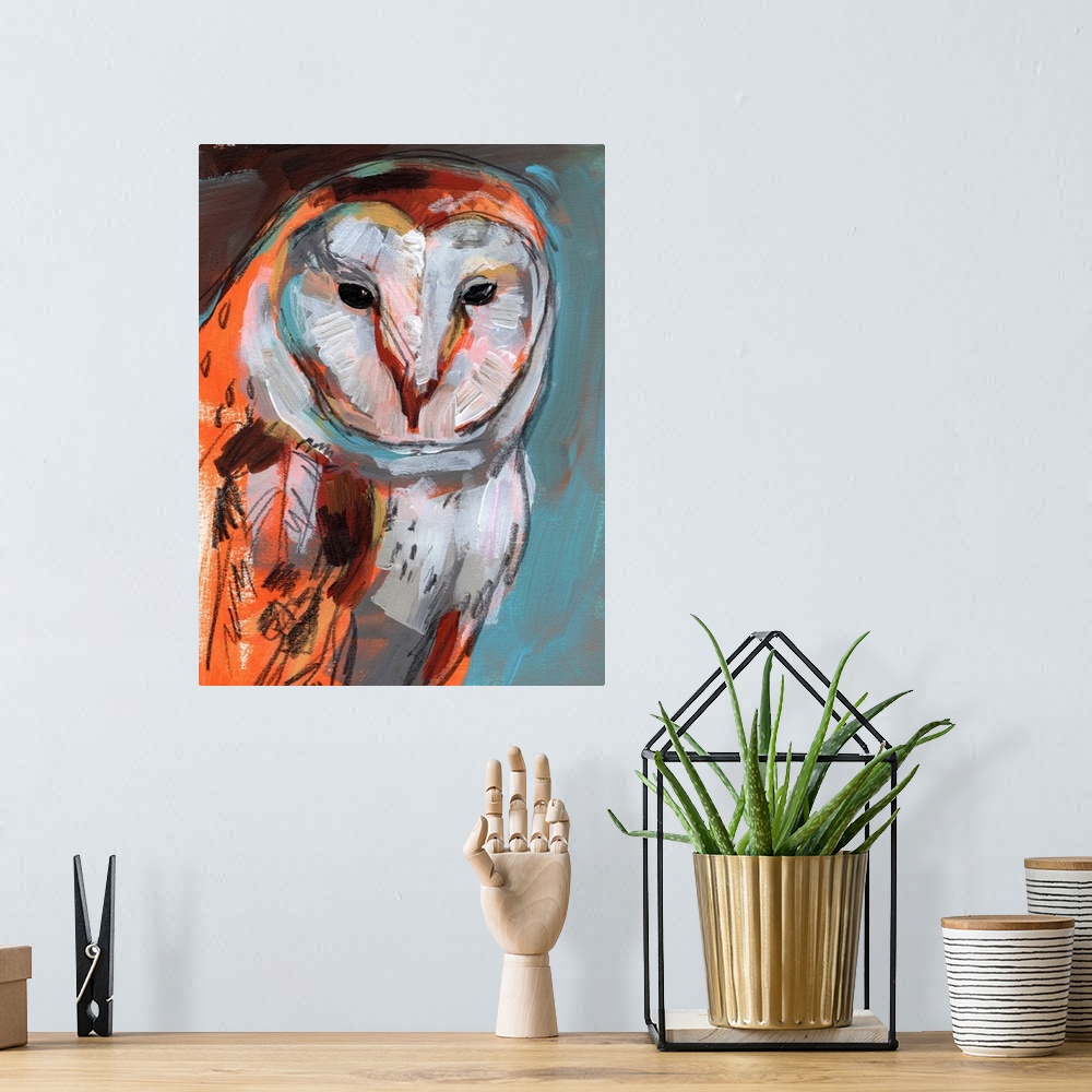 A bohemian room featuring Optic Owl I