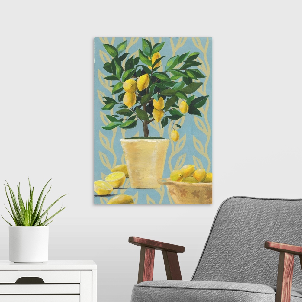 A modern room featuring Opulent Citrus I