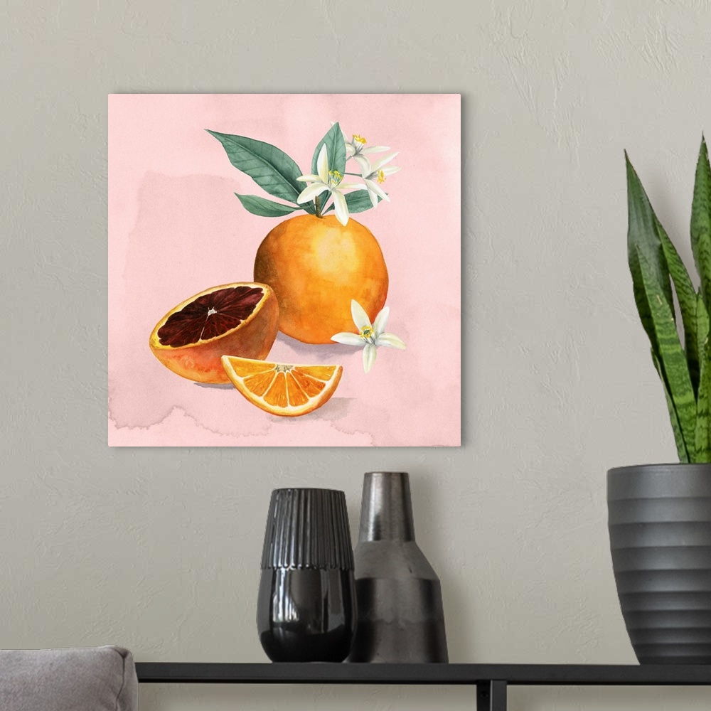 A modern room featuring Orange Blossom I