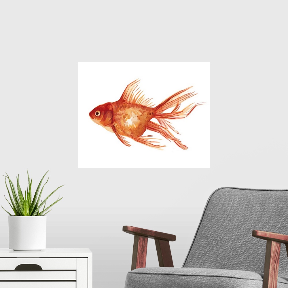 A modern room featuring Ornamental Goldfish I