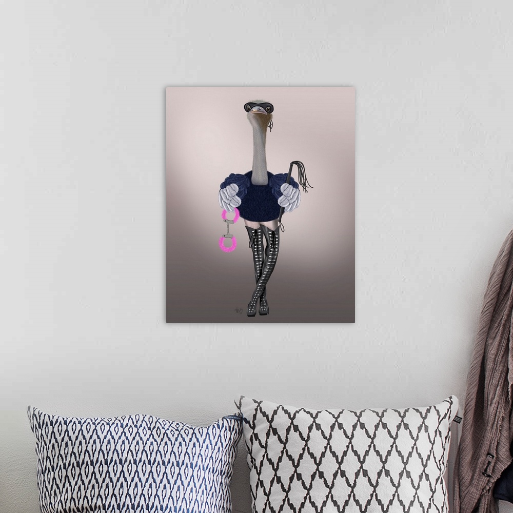 A bohemian room featuring Ostrich with Kinky Boots