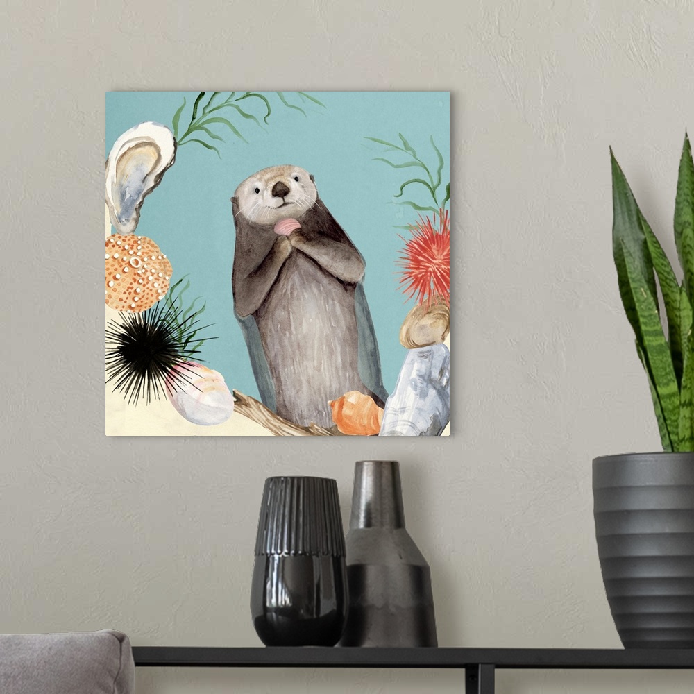A modern room featuring Otter's Paradise II