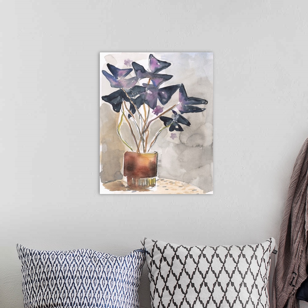 A bohemian room featuring Oxalis In Vase I