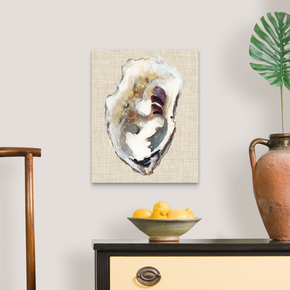 A traditional room featuring Oyster Shell Study I