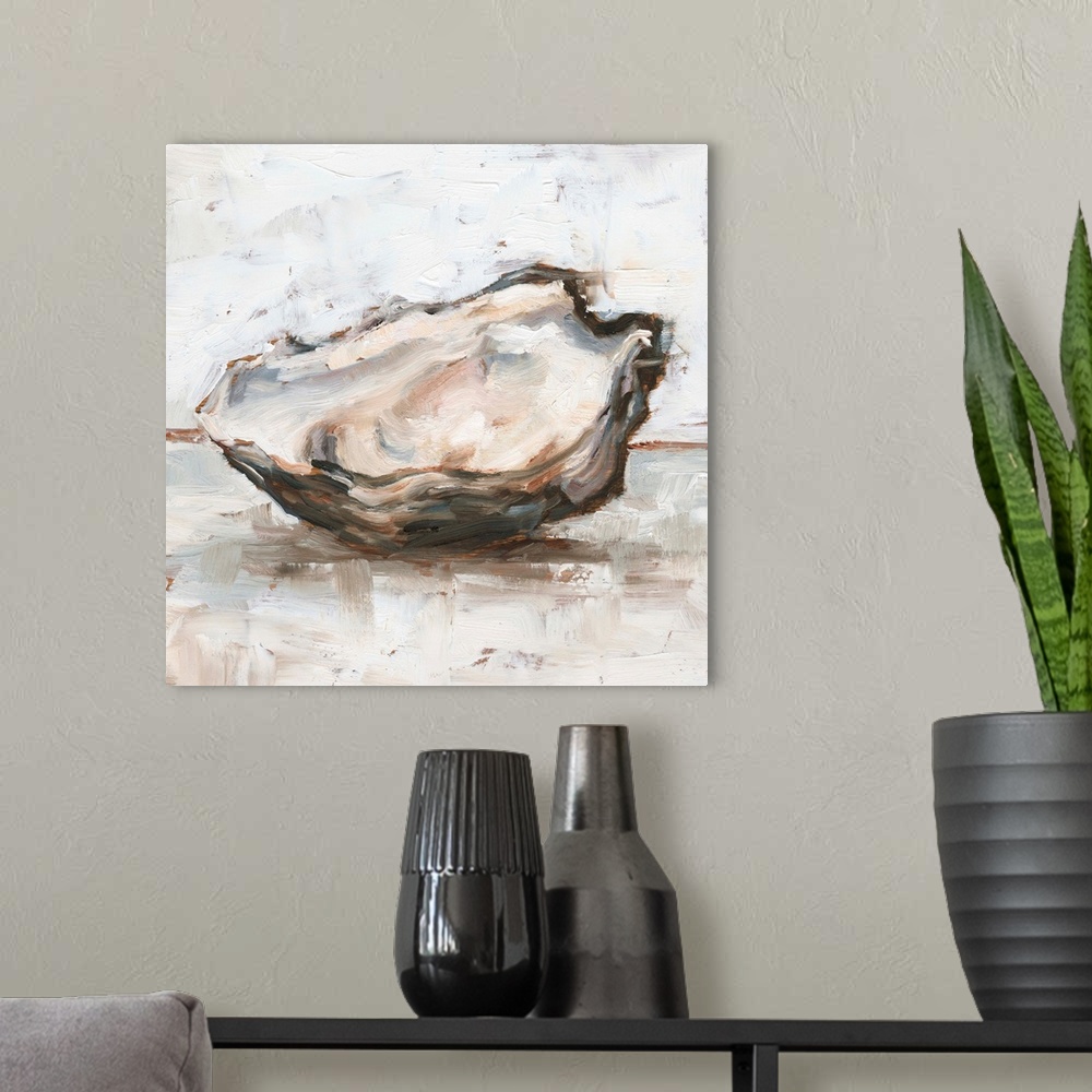 A modern room featuring Oyster Study I