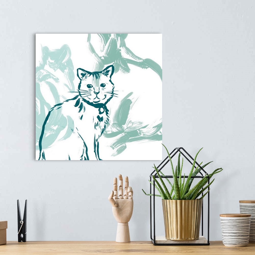 A bohemian room featuring Paint Box Cats II