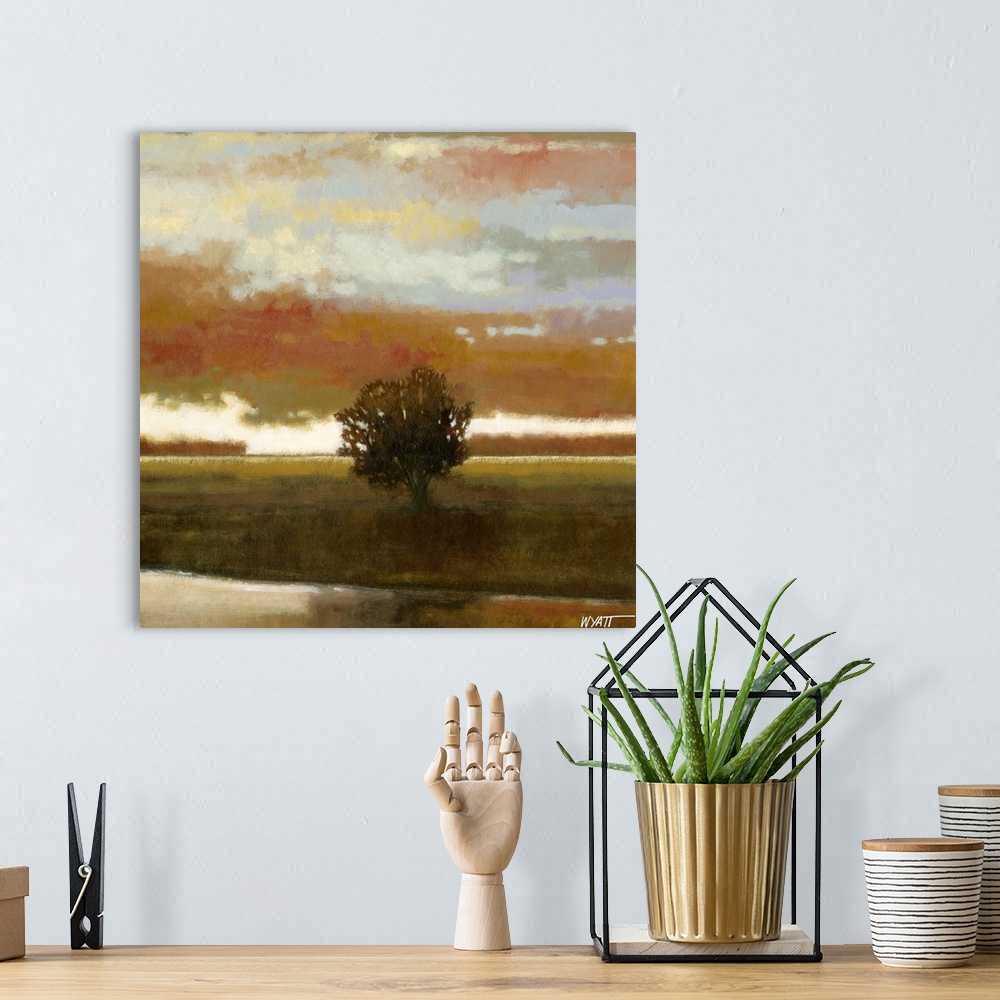 A bohemian room featuring Painted Sky I