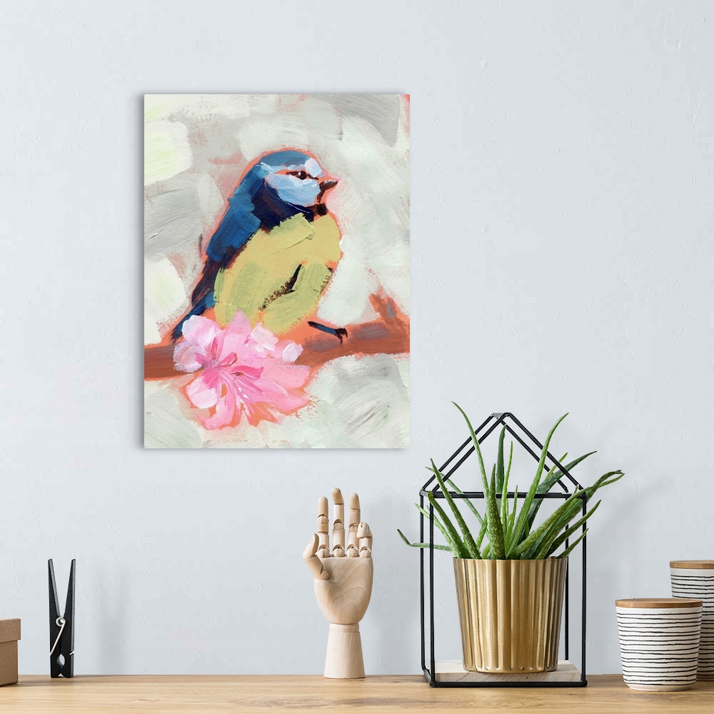 A bohemian room featuring Painted Songbird II