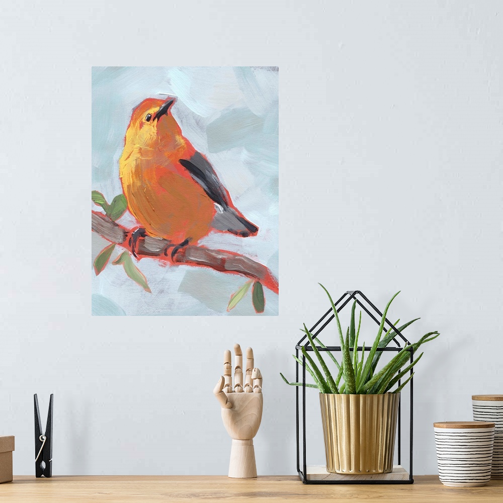 A bohemian room featuring Painted Songbird III