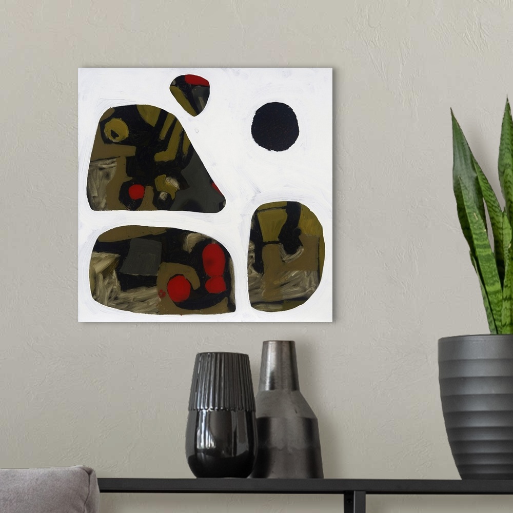 A modern room featuring Painted Stones I