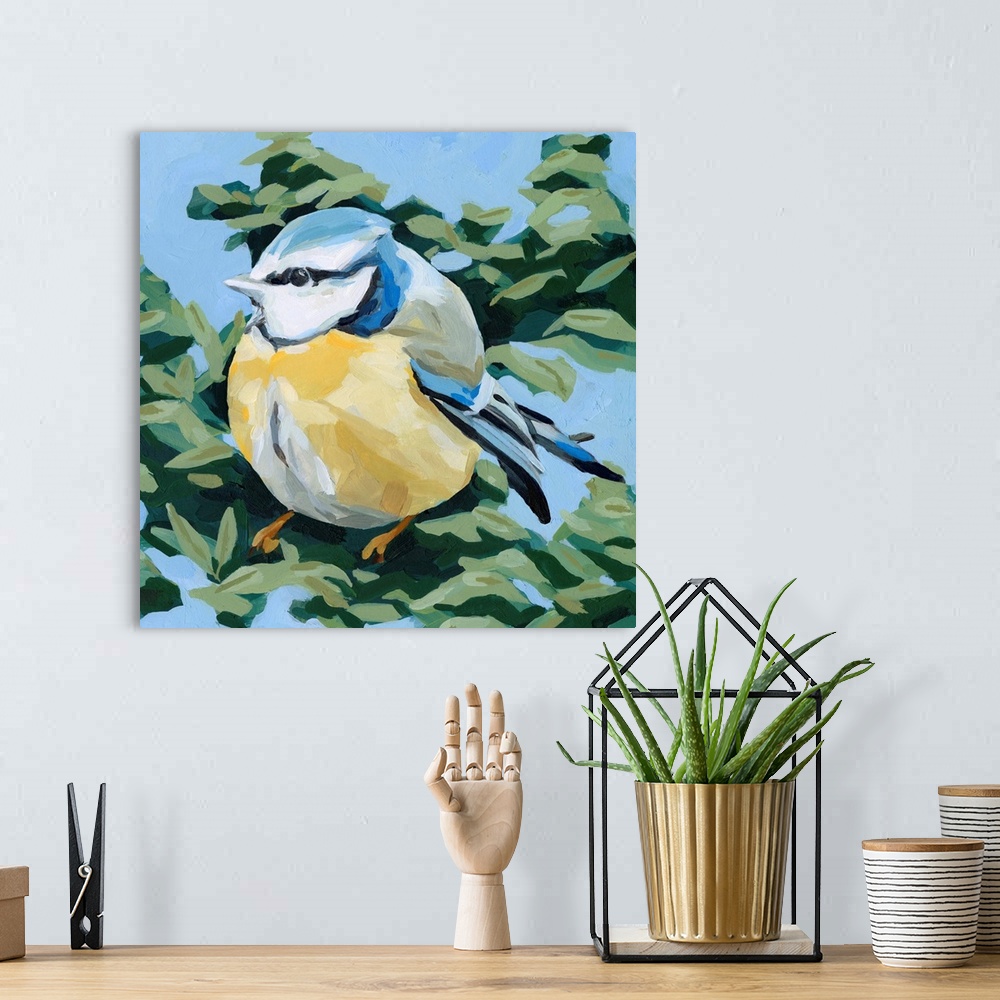 A bohemian room featuring Painterly Bird II