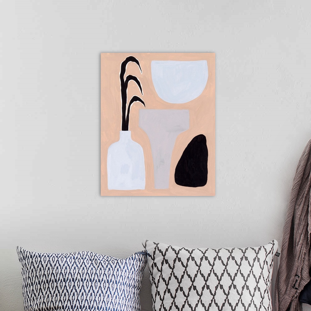 A bohemian room featuring Pale Abstraction III