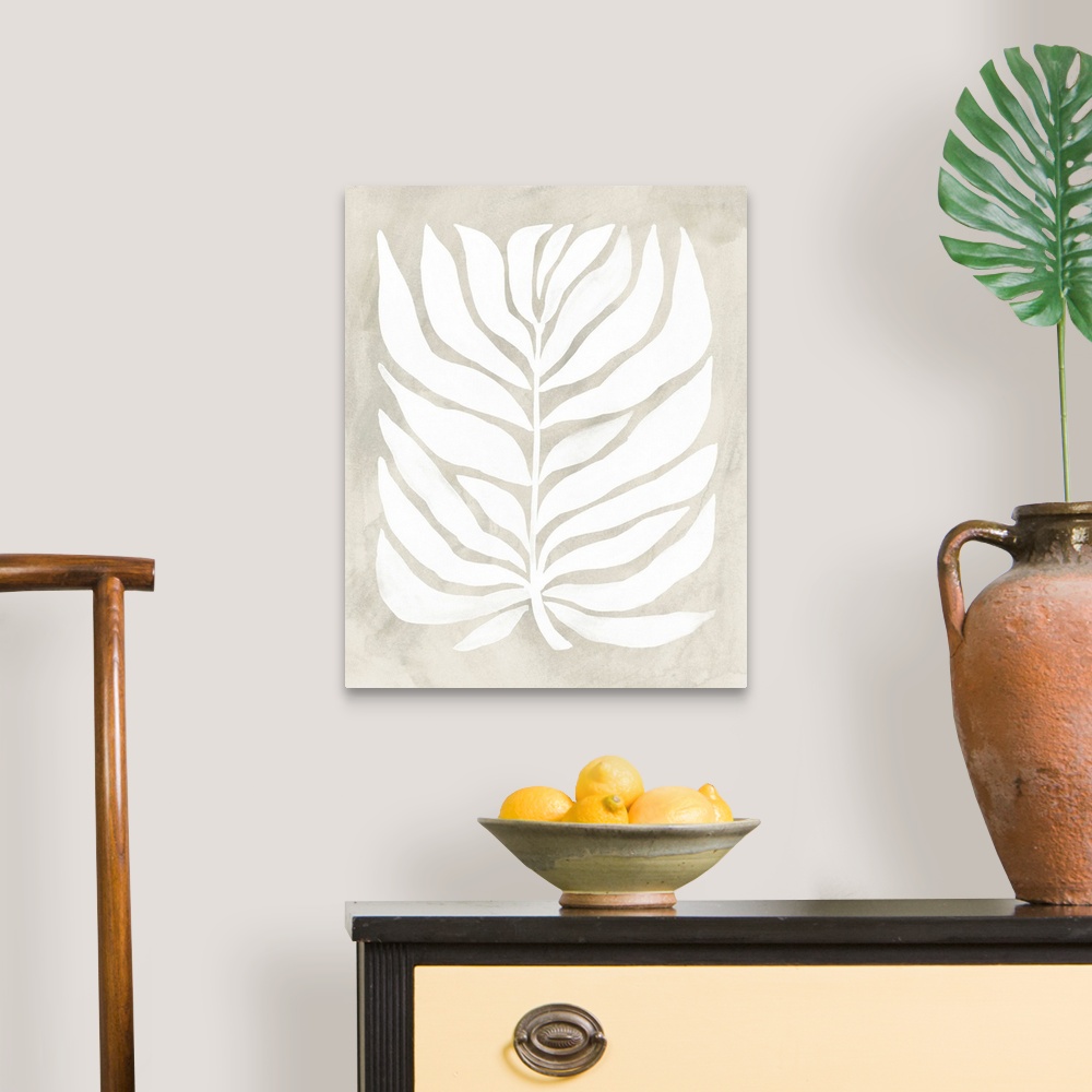 A traditional room featuring Palm Fossil Silhouette I