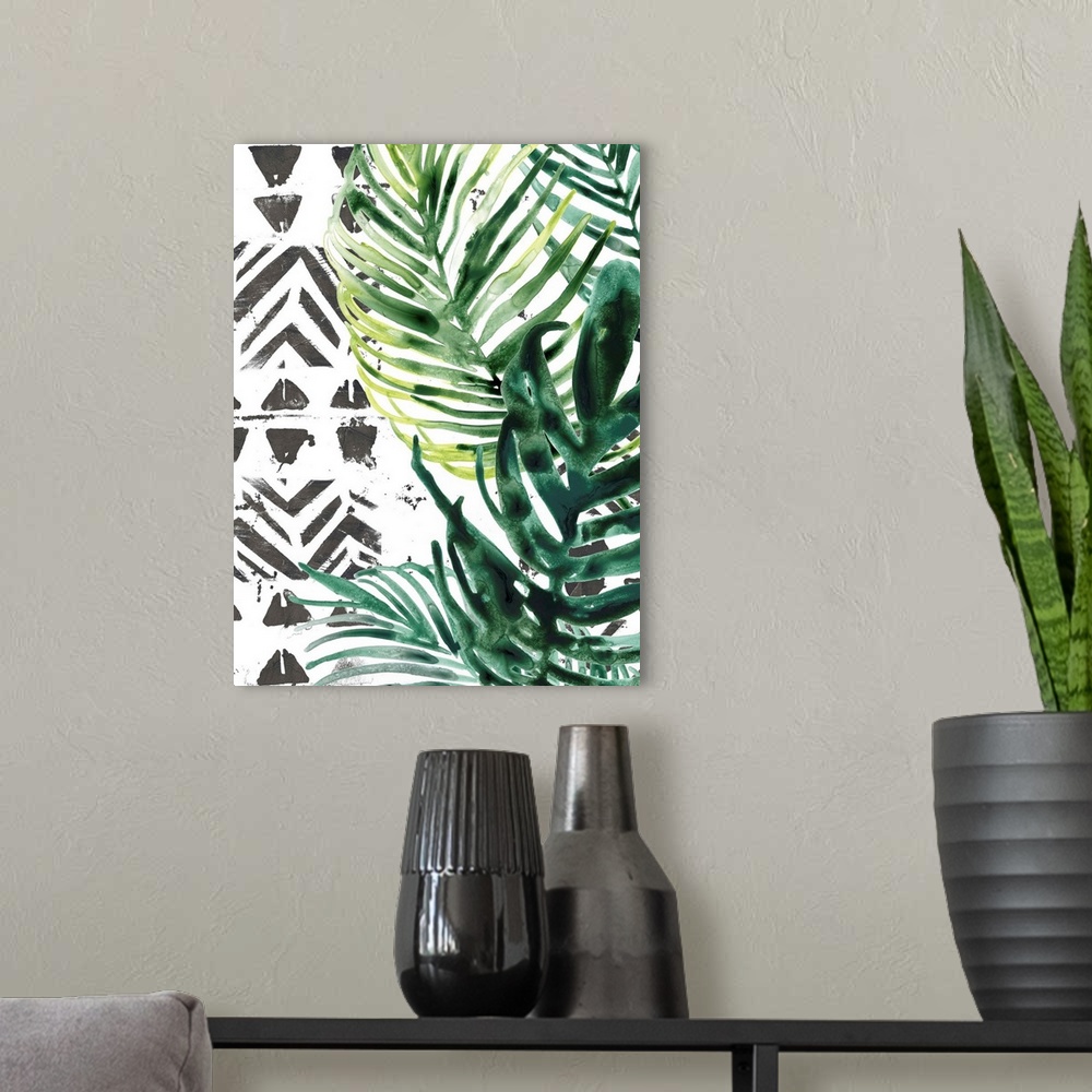 A modern room featuring Palm Pattern I