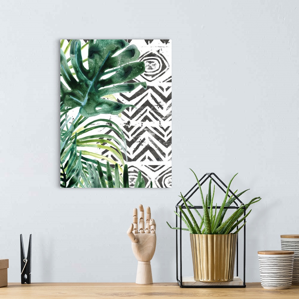 A bohemian room featuring Palm Pattern II