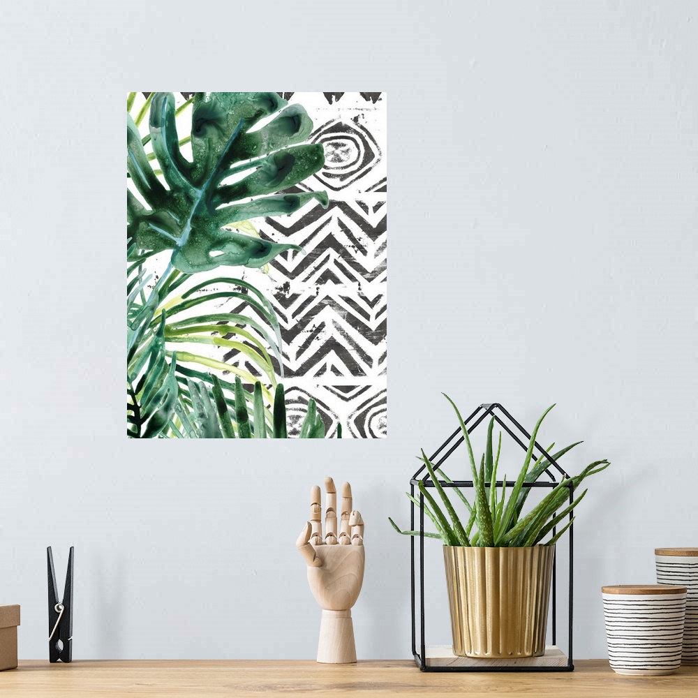 A bohemian room featuring Palm Pattern II