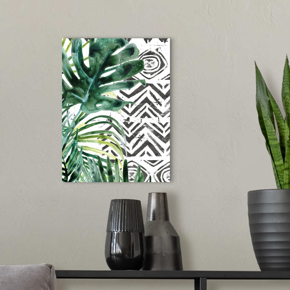 A modern room featuring Palm Pattern II