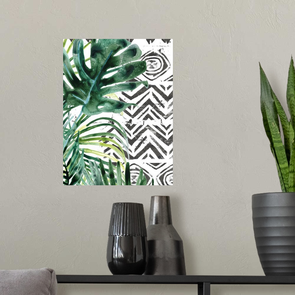 A modern room featuring Palm Pattern II