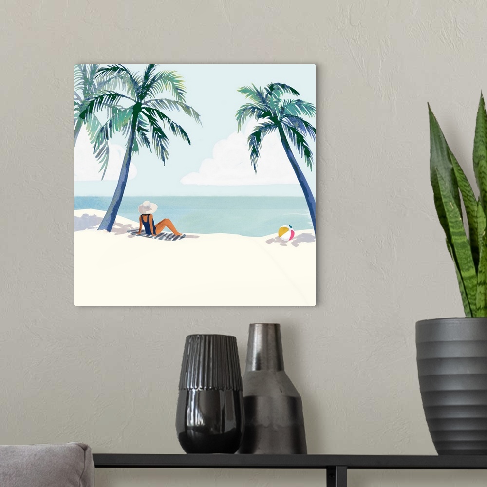 A modern room featuring Palm Tree Paradise I