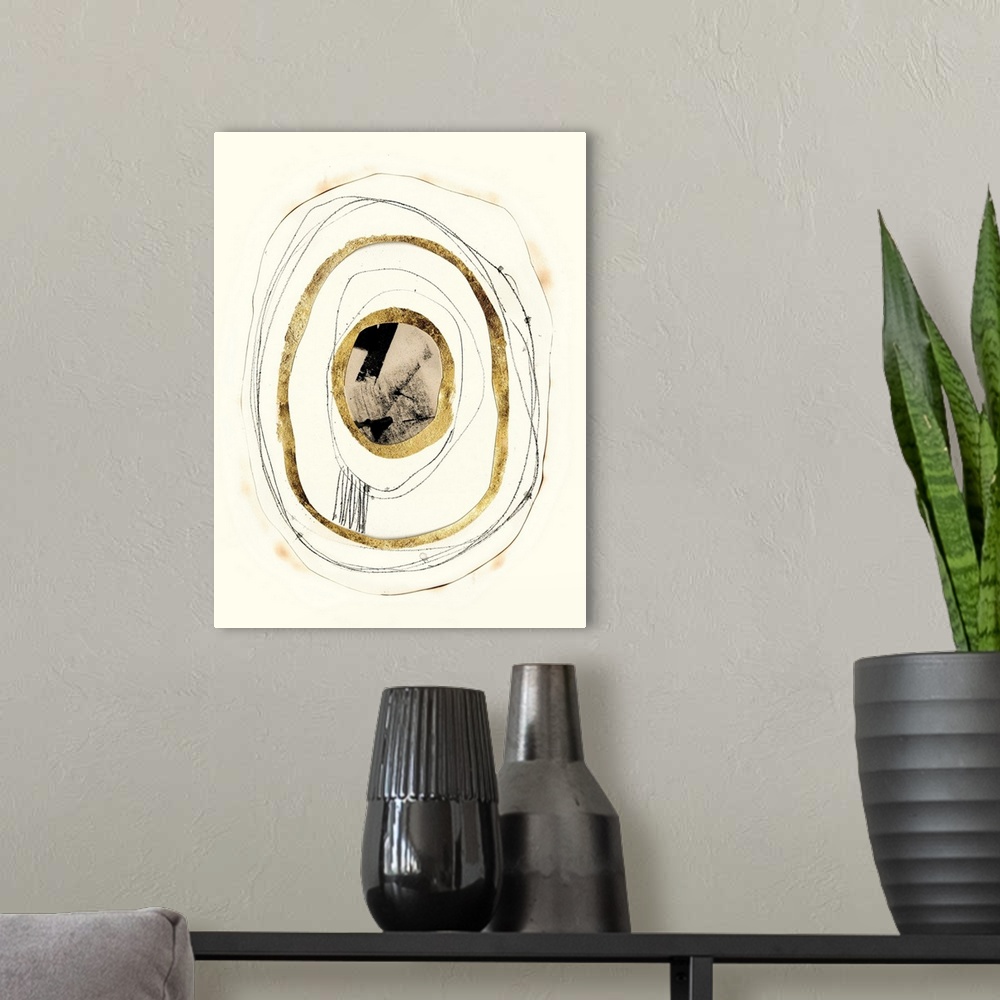 A modern room featuring Paper, Gold & Smoke II