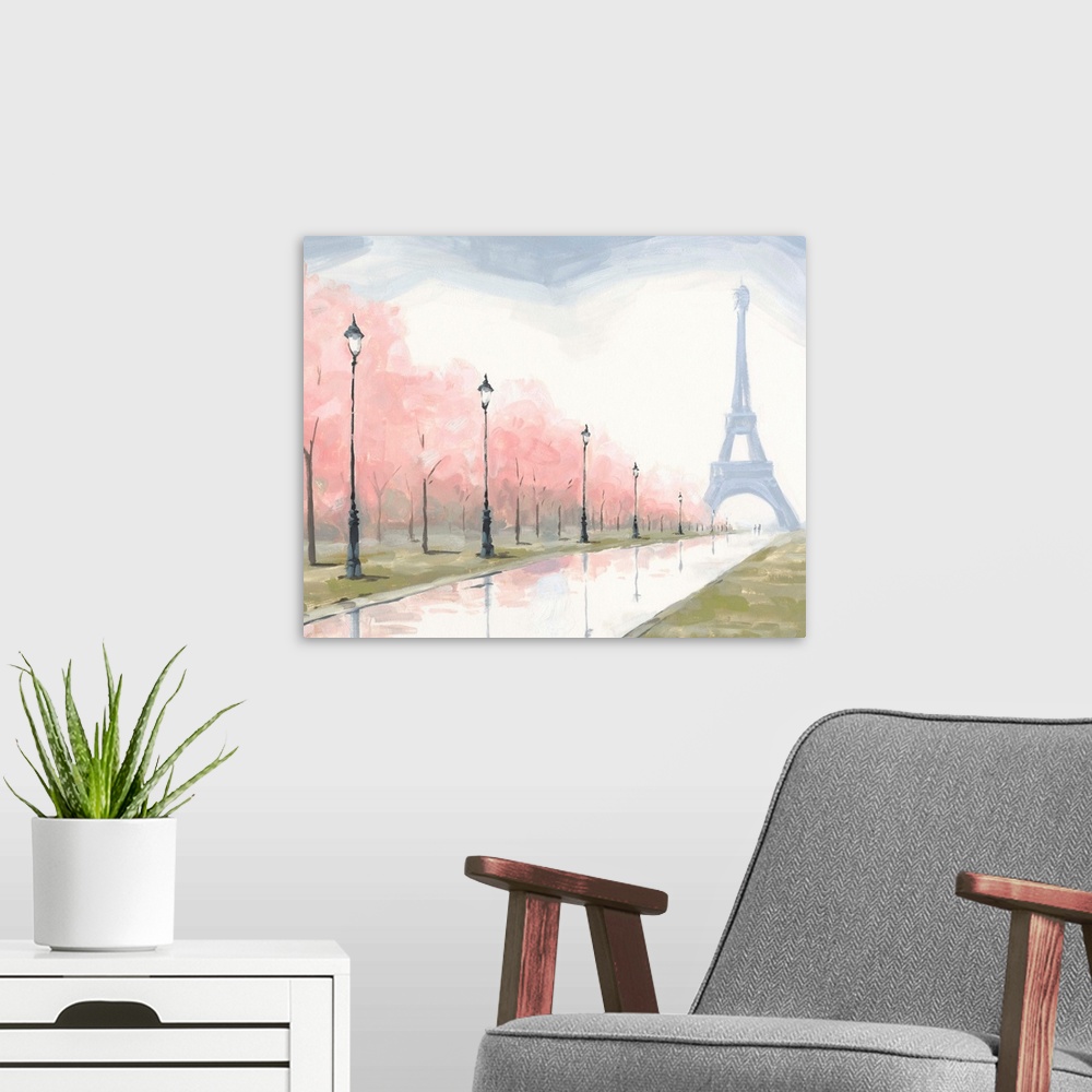 A modern room featuring Paris au Printemps I