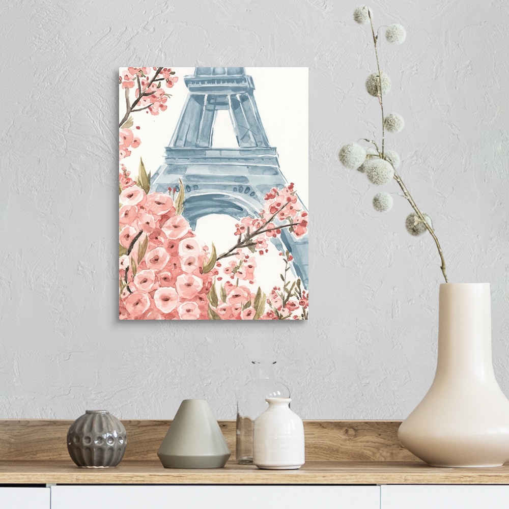 A farmhouse room featuring Paris Cherry Blossoms I