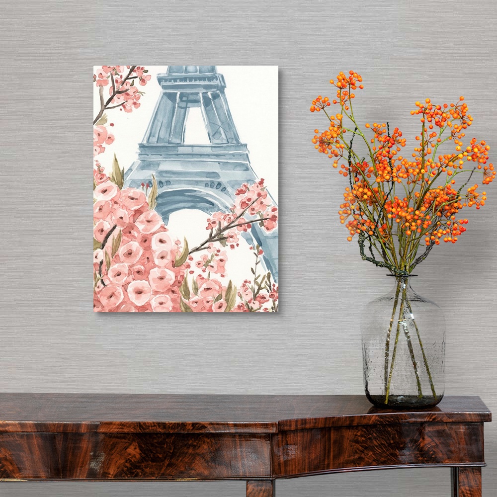 A traditional room featuring Paris Cherry Blossoms I