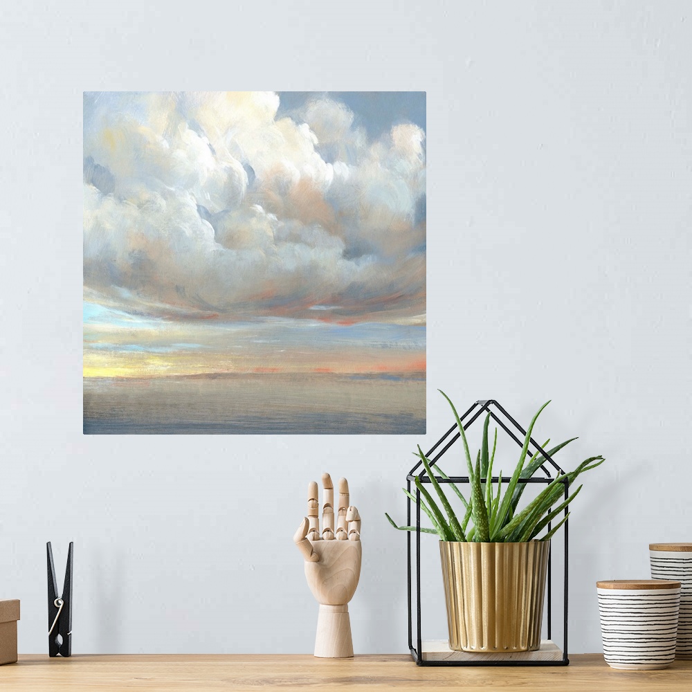 A bohemian room featuring Passing Storm I