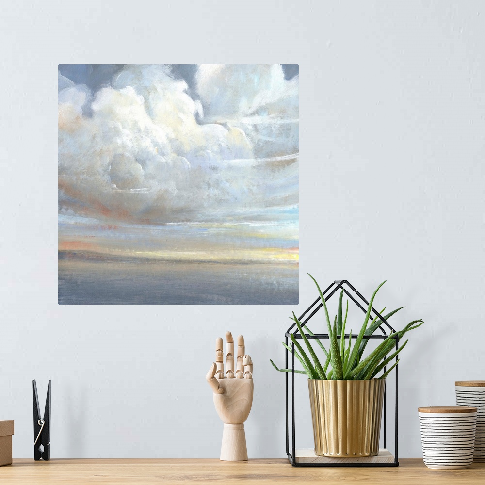 A bohemian room featuring Passing Storm II