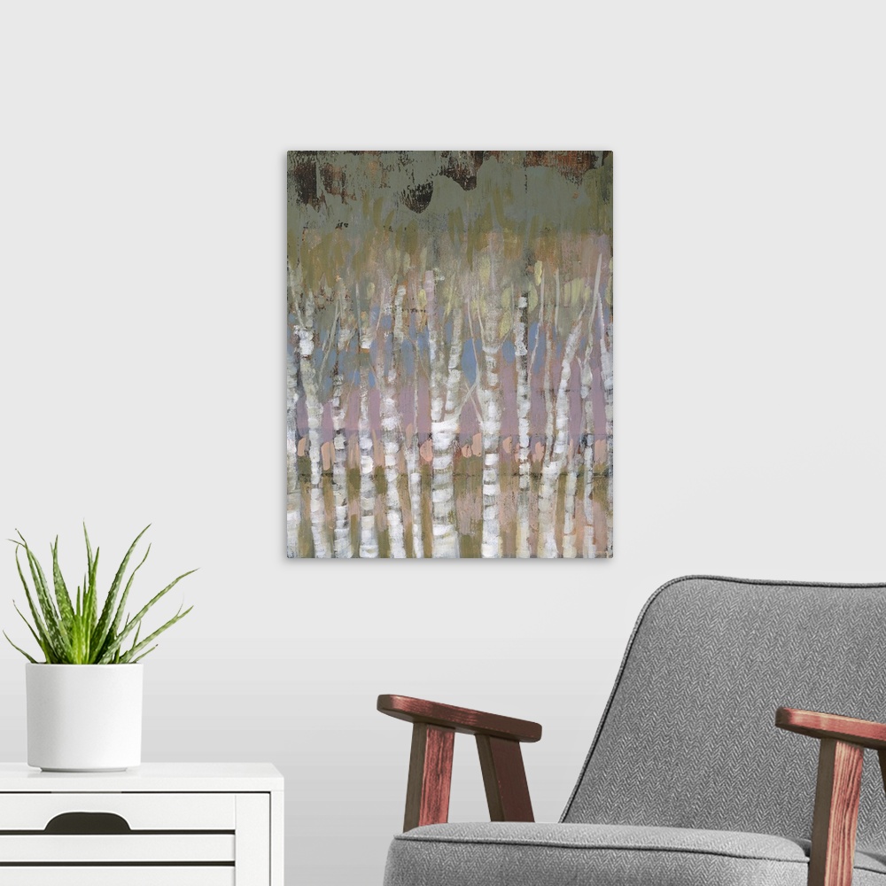 A modern room featuring Pastel Birchline I