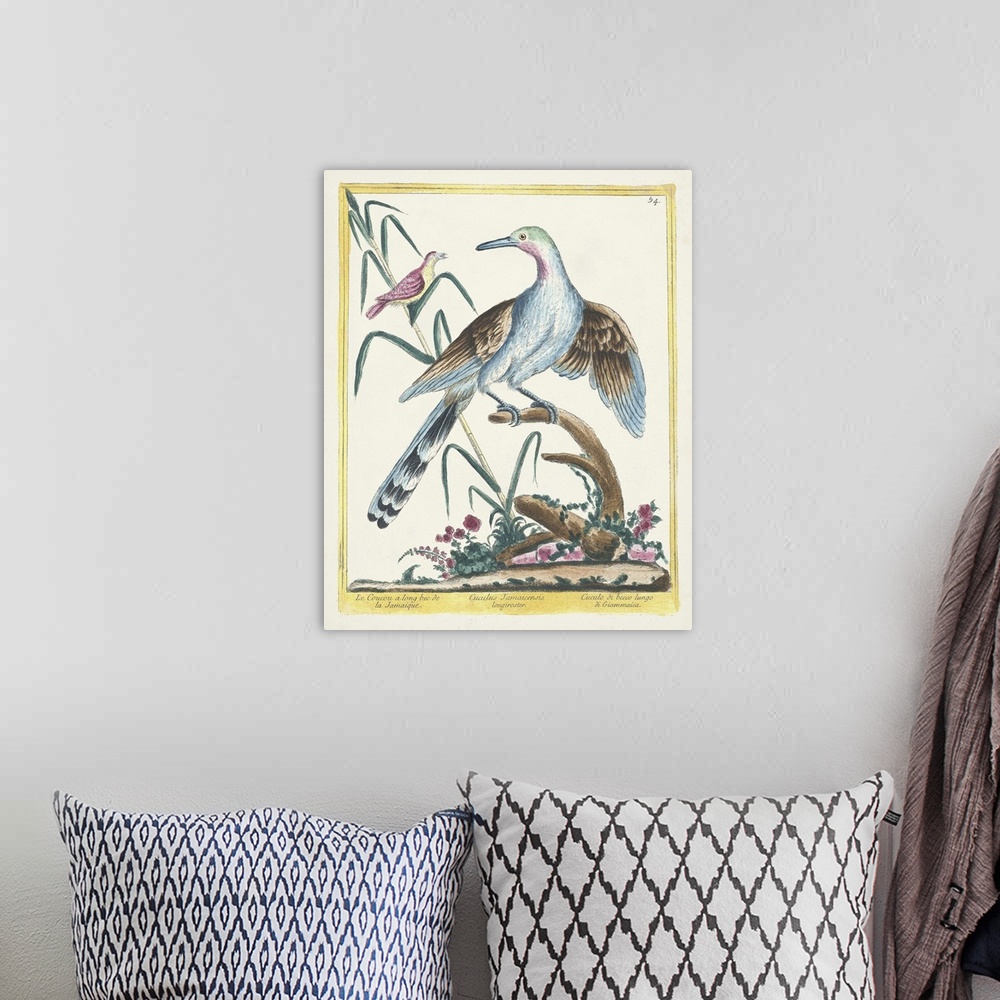 A bohemian room featuring Pastel Birds V