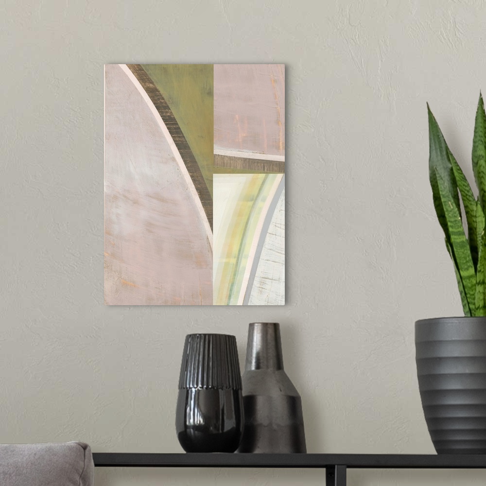 A modern room featuring Pastel Bisects IV