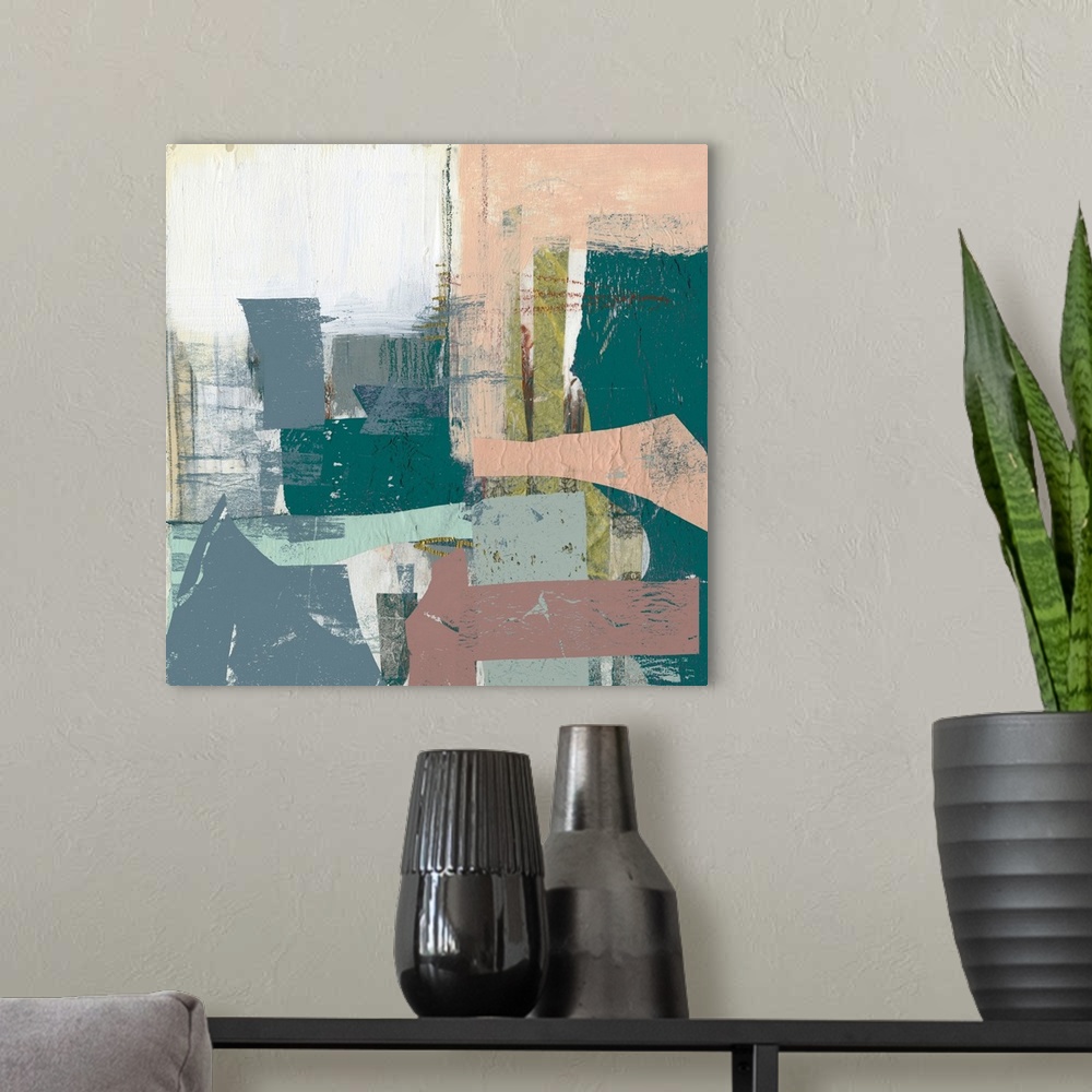 A modern room featuring Pastel Collage II