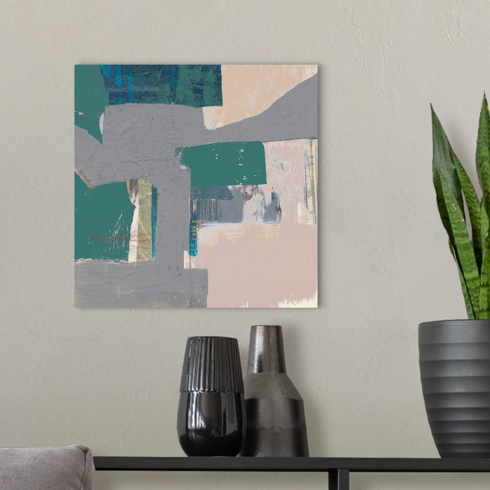 A modern room featuring Pastel Collage III