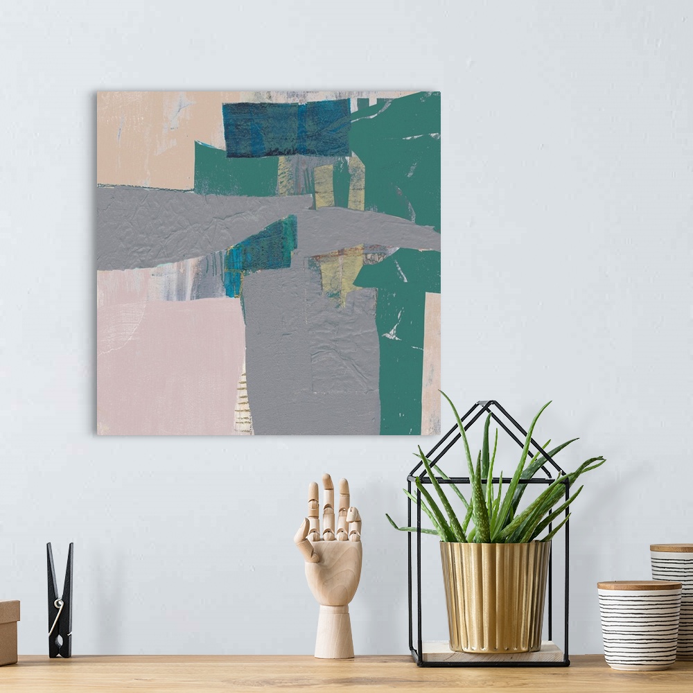 A bohemian room featuring Pastel Collage IV