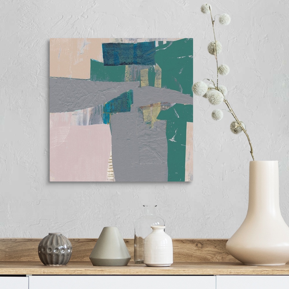 A farmhouse room featuring Pastel Collage IV