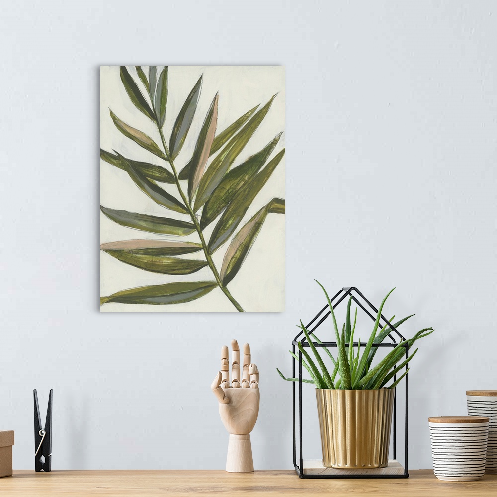 A bohemian room featuring Pastel Frond II