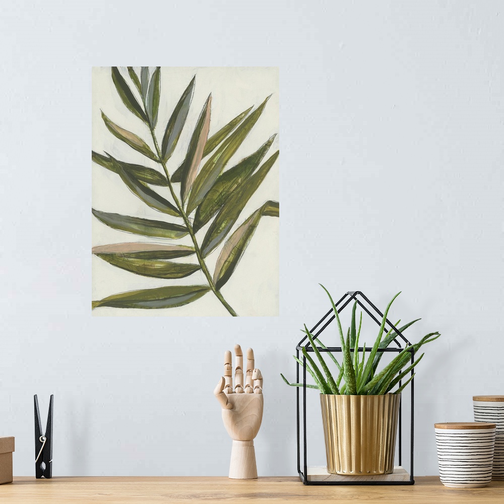 A bohemian room featuring Pastel Frond II